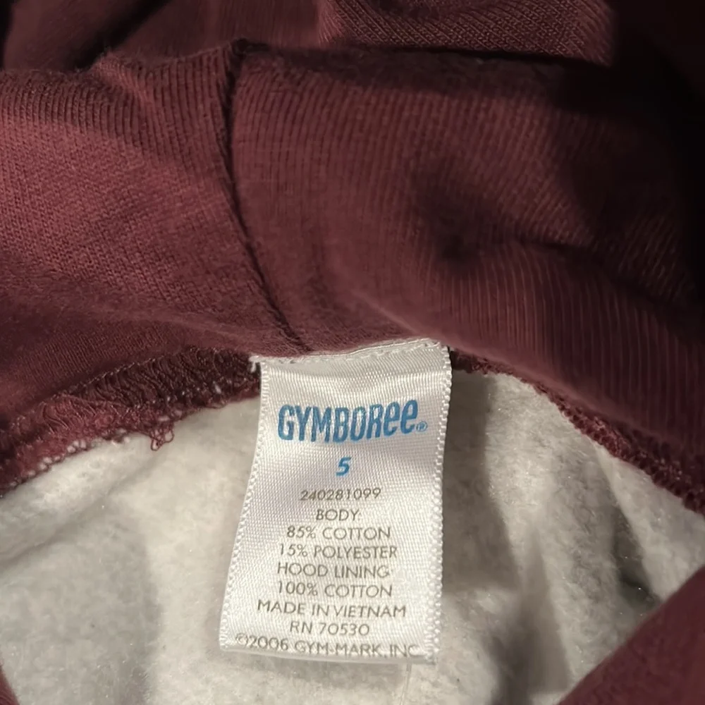 NWT Gymboree Varsity Football Bear Valley Football Hooded Sweatshirt Size 5 2007